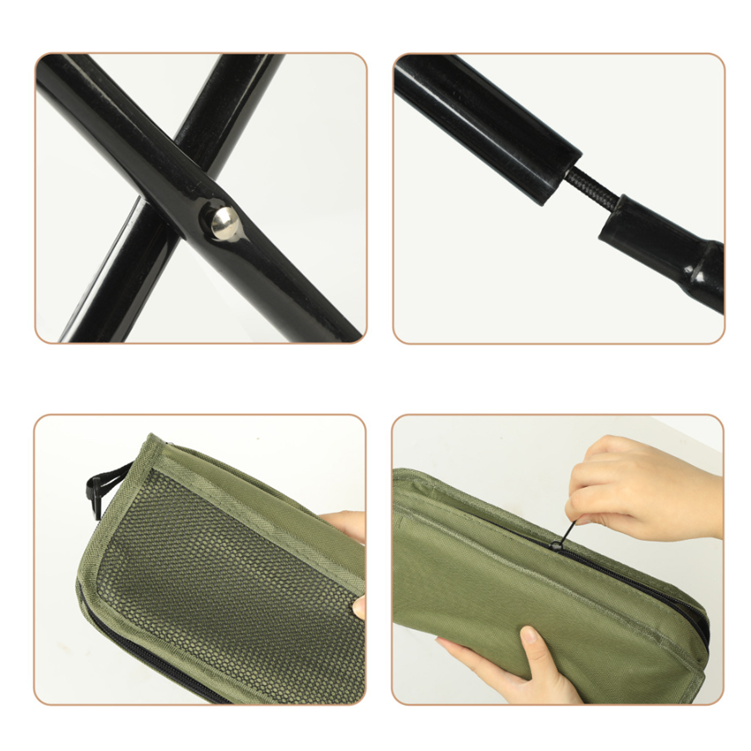 Shoulder Bag Design Carbon Steel Foldable Oxford Stool 5